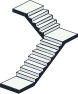 Г-образная с площадкой