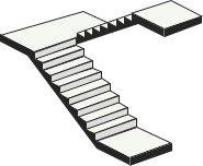 П-образная с площадкой